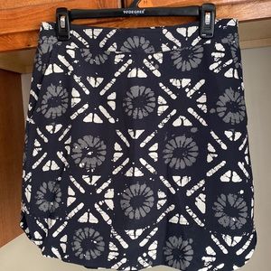 MADEWELL 100% Silk abstract pattern mini skirt with pockets Size Small